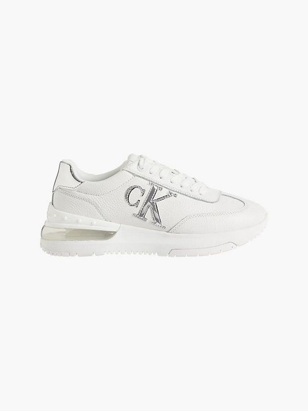 Calvin Klein USA Leather Platform Womens Sneakers White 0629135-PM